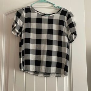 Black and White SHEIN Top